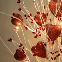 Glitzhome Lighted  Heart Tree Valentines Day Tabletop Decor