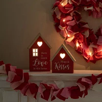 Glitzhome 2-pc. Lighted Valentines Day Tabletop Decor