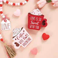 Glitzhome Wooden 2-pc. Valentines Day Tabletop Decor