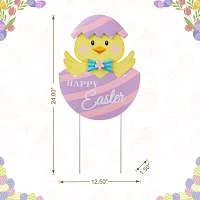 Glitzhome Metal Chick Egg Easter Yard Art