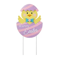 Glitzhome Metal Chick Egg Easter Yard Art