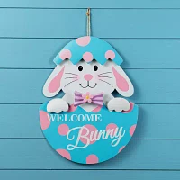 Glitzhome Metal Bunny Egg Easter Yard Art