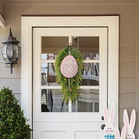 Glitzhome Easter Wooden Eggs Door Hanger 2-pc. Wall Sign