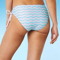 Decree Womens Textured Chevron Hipster Bikini Swimsuit Bottom Juniors