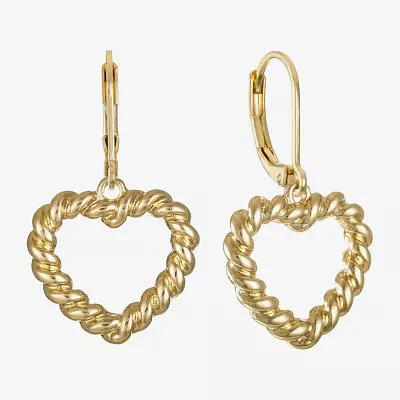 Monet Jewelry Womens Heart Drop Earrings