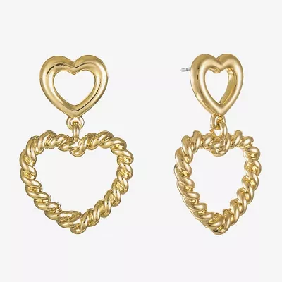 Monet Jewelry Heart Drop Earrings