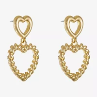 Monet Jewelry Heart Drop Earrings