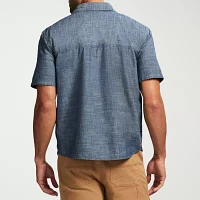 CAT Utility Mens Regular Fit Short Sleeve Button-Down Shirt