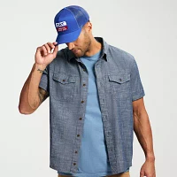 CAT Utility Mens Regular Fit Short Sleeve Button-Down Shirt