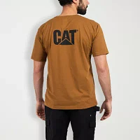 CAT Logo Mens Crew Neck Short Sleeve Regular Fit Graphic T-Shirt