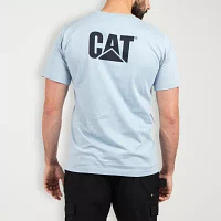 CAT Trademark Heather Mens Crew Neck Short Sleeve T-Shirt
