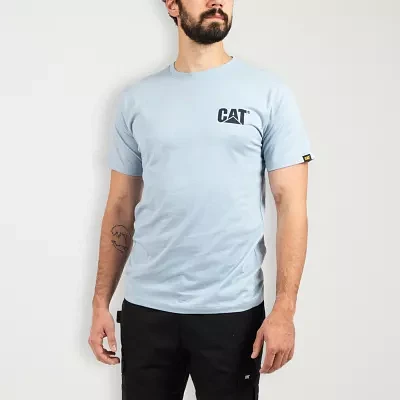 CAT Trademark Heather Mens Crew Neck Short Sleeve T-Shirt