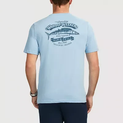 IZOD Saltwater Soft Wash Mens Crew Neck Short Sleeve Classic Fit Graphic T-Shirt