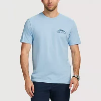 IZOD Saltwater Soft Wash Mens Crew Neck Short Sleeve Classic Fit Graphic T-Shirt