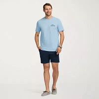 IZOD Saltwater Soft Wash Mens Crew Neck Short Sleeve Classic Fit Graphic T-Shirt