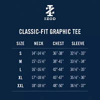 IZOD Saltwater Soft Wash Mens Crew Neck Short Sleeve Classic Fit Graphic T-Shirt