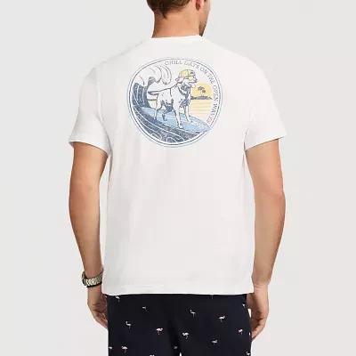 IZOD Saltwater Soft Wash Mens Crew Neck Short Sleeve Classic Fit Graphic T-Shirt