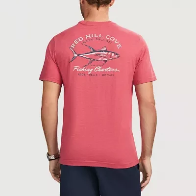 IZOD Saltwater Soft Wash Mens Crew Neck Short Sleeve Classic Fit Graphic T-Shirt