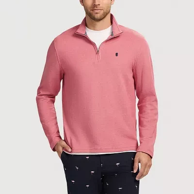IZOD Luxury Sport Textured Mens Long Sleeve Quarter-Zip Pullover