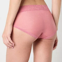 Ambrielle Everyday Hipster with Lace Trim Panty