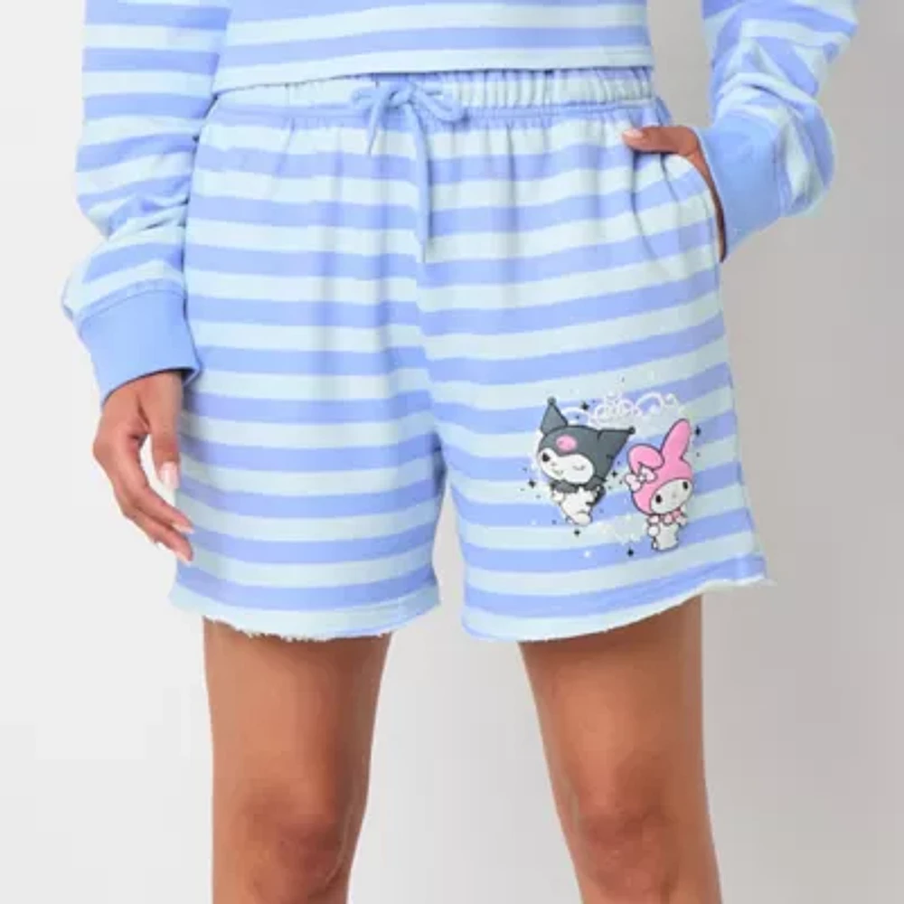 Kuromi And My Melody Sweatshort Womens High Rise Pull-On Short Juniors