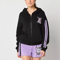 Juniors Womens Long Sleeve Hello Kitty Kuromi Zipper Hoodie