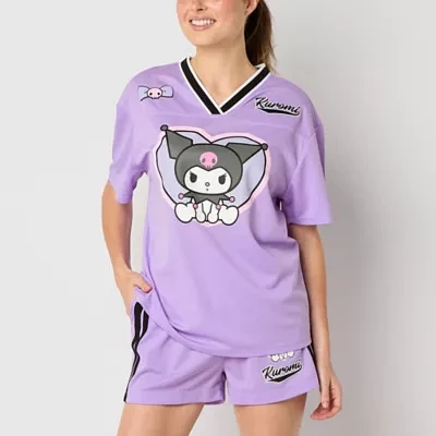Kuromi Football Jersey Womens V Neck Hello Kitty Juniors