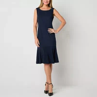 Maya Brooke Womens Windowpane Jacket Dress