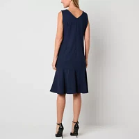Maya Brooke Womens Windowpane Jacket Dress