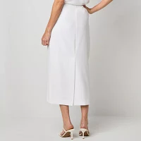 Black Label by Evan-Picone Womens Suit Skirt Long