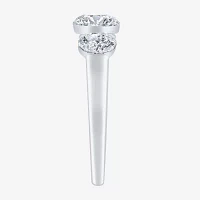 Floating Diamonds (F / Vs2) Womens CT. T.W. Lab Grown White Diamond 14K Gold 3-Stone Engagement Ring