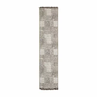 Covington Home Geneva Textured Geometric 22"X90" Indoor Outdoor Rectangular Runner