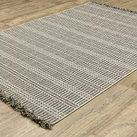 Covington Home Geneva Geometric Lines 39"X60" Indoor Outdoor Rectangular Accent Rug