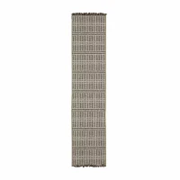 Covington Home Geneva Geometric Lines 22"X90" Indoor Outdoor Rectangular Runner