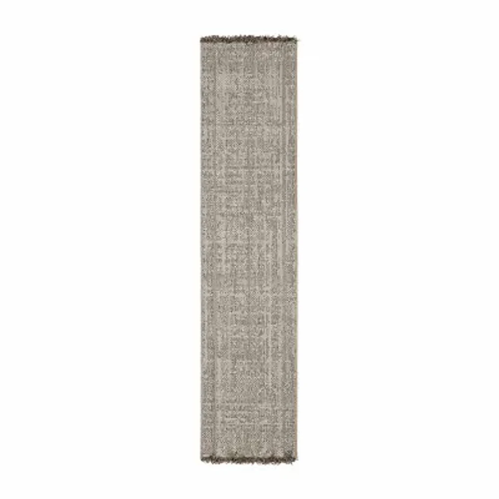 Covington Home Geneva Faded Textures 22"X90" Indoor Outdoor Rectangular Runner