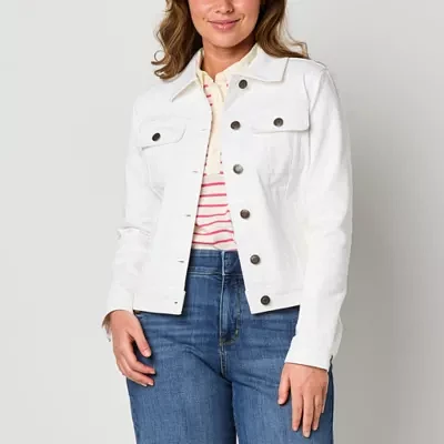 St. John's Bay Midweight Denim Womens Jacket