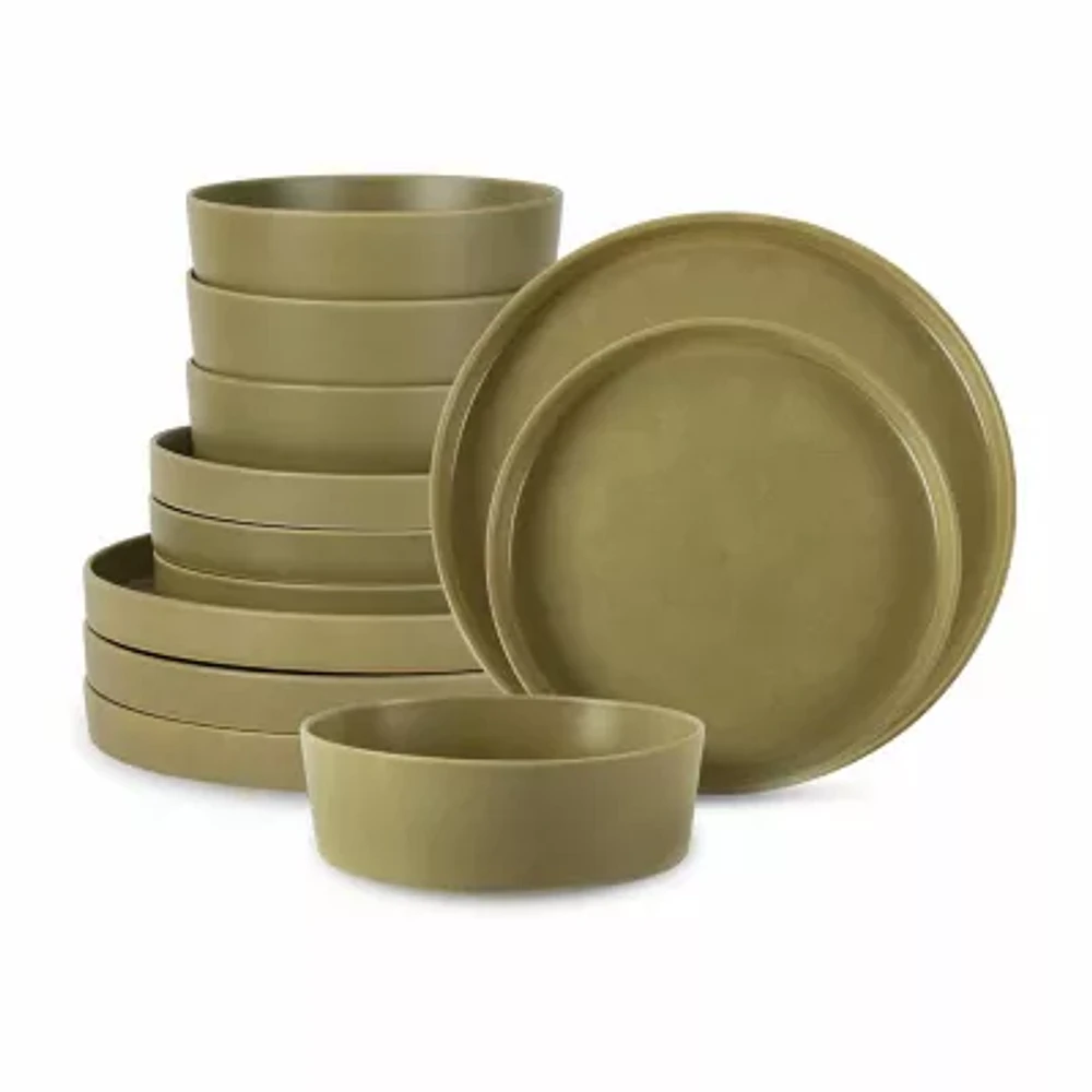 Stone by Mercer Project Modan 12-pc. Stoneware Dinnerware Set