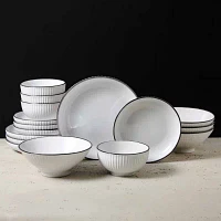 Christian Siriano New York Lustra -pc. Stoneware Dinnerware Set