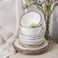 Christian Siriano New York Luna 16-pc. Porcelain Dinnerware Set