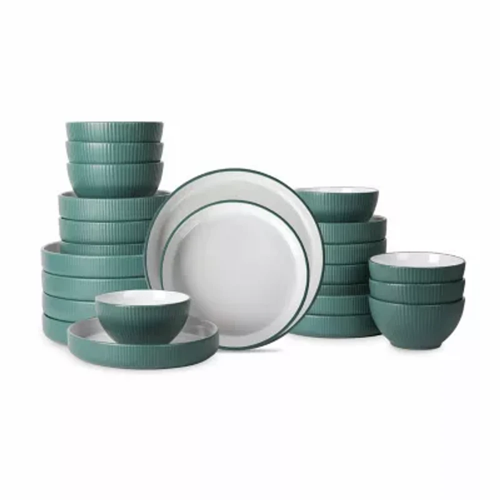 Christian Siriano New York Larosso Set Of 24-pc. Stoneware Dinnerware Set