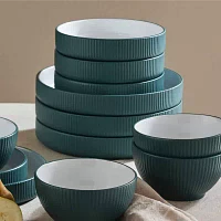 Christian Siriano New York Larosso Set Of 24-pc. Stoneware Dinnerware Set