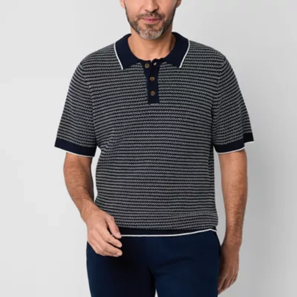 St. John's Bay Polo Mens Short Sleeve Pullover Sweater
