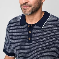 St. John's Bay Polo Mens Short Sleeve Pullover Sweater