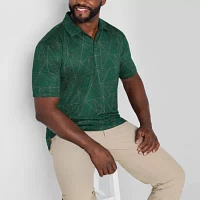 Stylus Printed Big and Tall Mens Regular Fit Short Sleeve Polo Shirt
