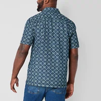 mutual weave Denim Camp Big and Tall Mens Classic Fit Short Sleeve Button-Down Shirt