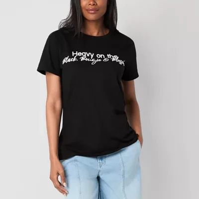 Hope & Wonder Black History Month Womens Short Sleeve 'Black, Bougie Blessed' Graphic T-Shirt