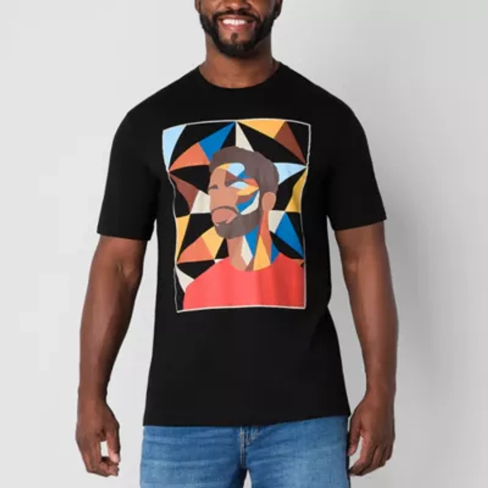 Hope & Wonder Black History Month Mens Big Tall Short Sleeve Graphic T-Shirt