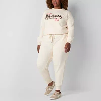 Hope & Wonder Black History Month Womens Plus Cuffed Sweatpant