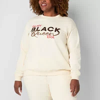 Hope & Wonder Black History Month Womens Plus Long Sleeve 'In My Queen Era' Sweatshirt