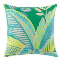 Distant Lands 18x18 Jungle Leaf Square Outdoor Pillow